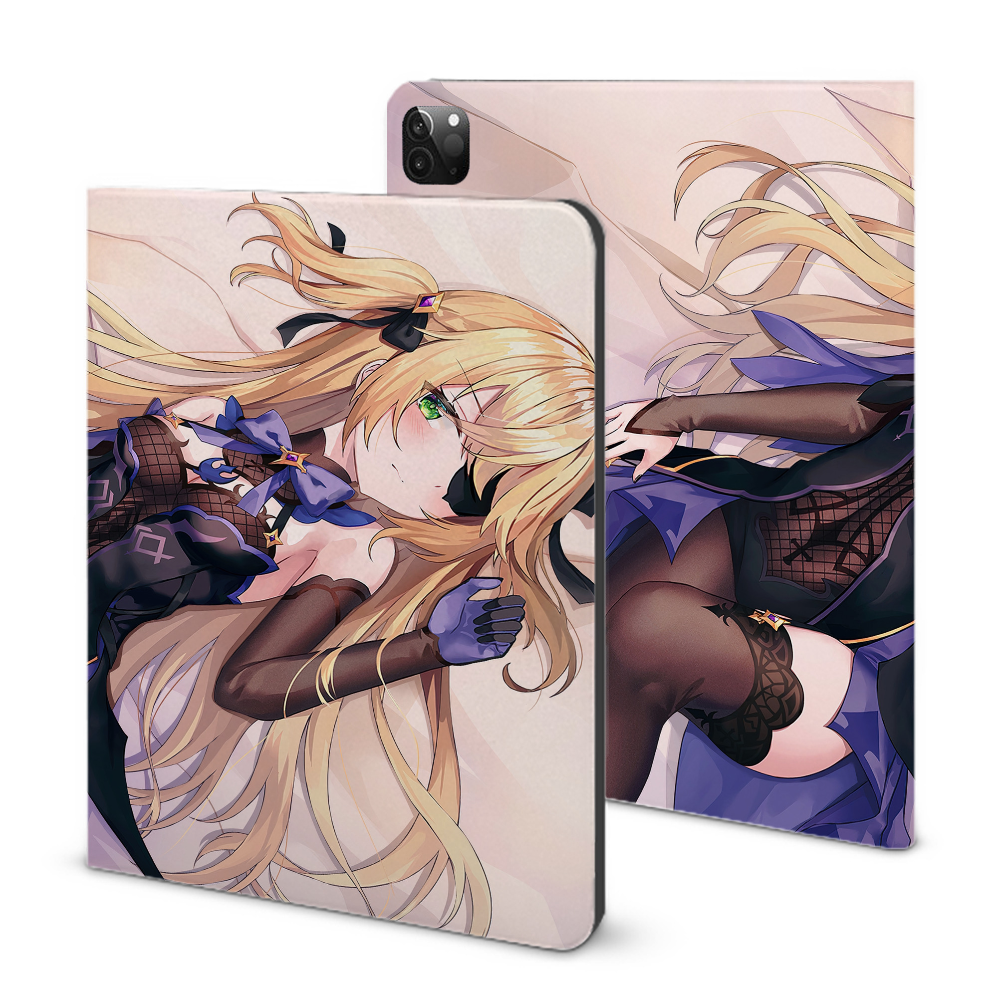 げんし神 genshin IPadケース ペンホルダー付き ブックスタイルデザイン